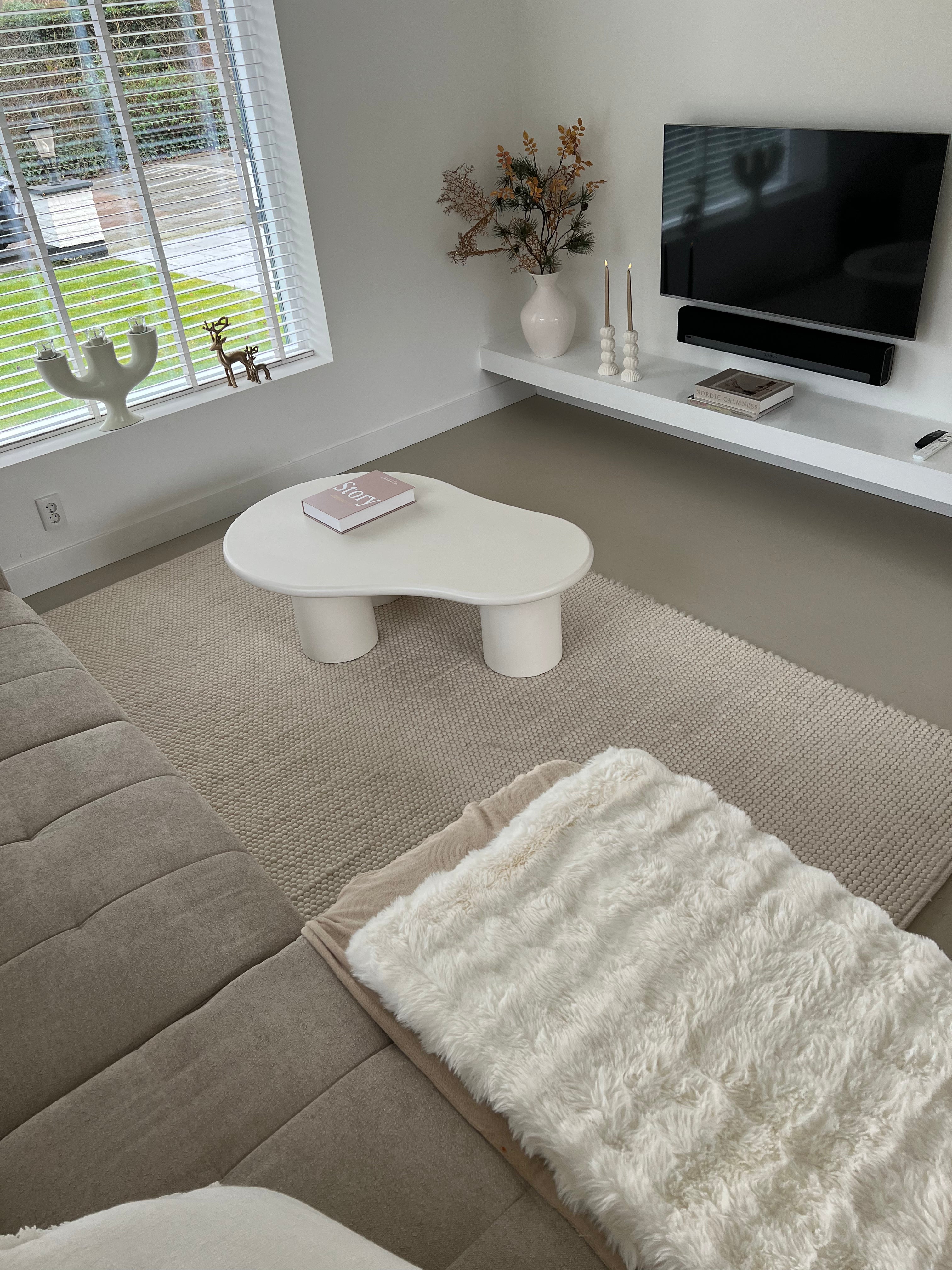 Palmera Salontafel – Cement Look – Lichtgrijs – 120x80x35 cm