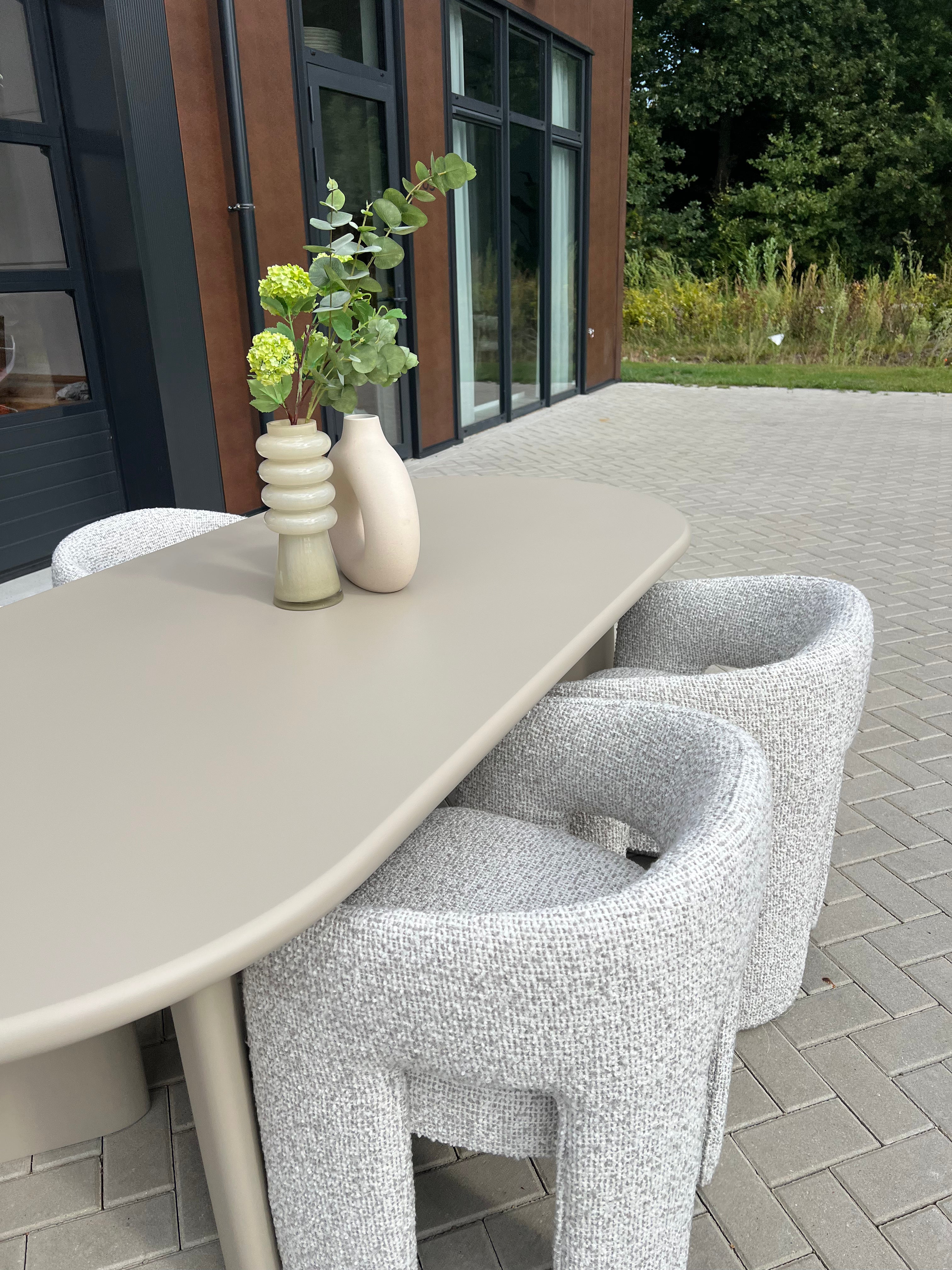 Ovalen Eettafel Japandi Stijl