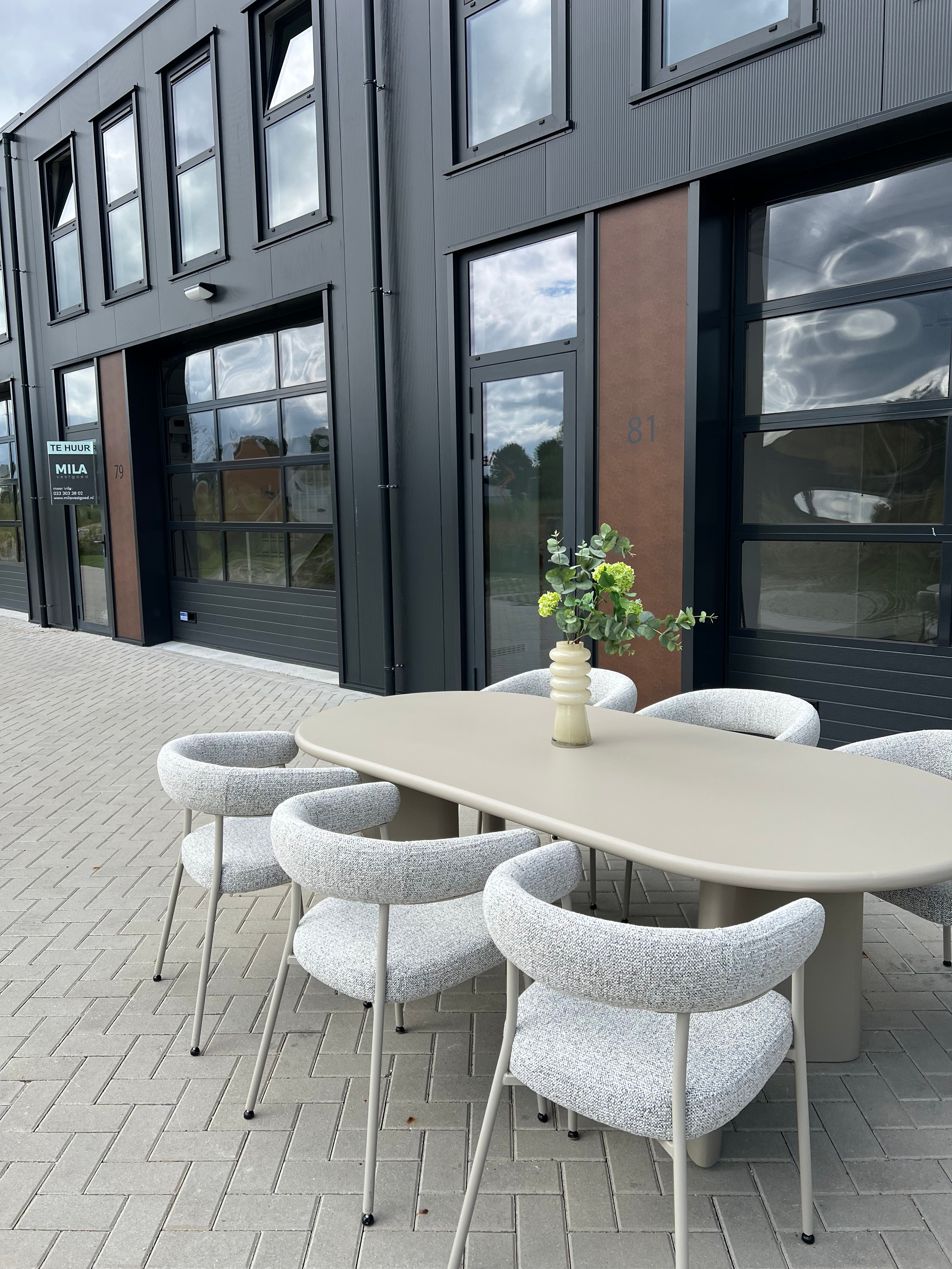 Ovalen Eettafel Japandi Stijl