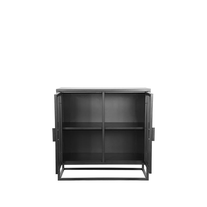 LABEL51 Vitrinekast Level - Zwart - Metaal - 85x40x85 cm