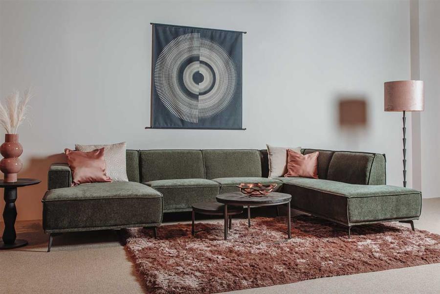 Tower Living Hoekbank Leeds – 2,5-Zits met Chaise Longue Links & Ottomane Rechts – City Collection