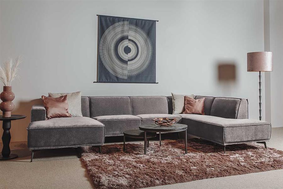 Tower Living Hoekbank Leeds – 2,5-Zits met Chaise Longue Links & Ottomane Rechts – City Collection