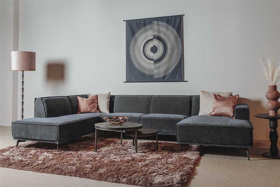 Tower Living Hoekbank Leeds – 2,5-Zits met Chaise Longue Rechts & Ottomane Links – City Collection