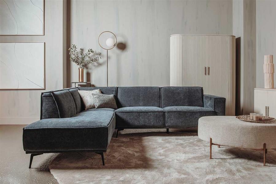 Tower Living Hoekbank Leeds – 2,5-Zits met Ottomane Links – City 120 Beige