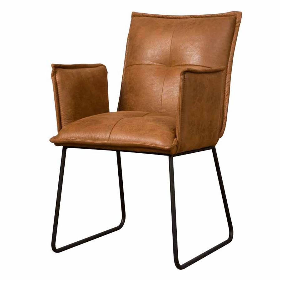 Seda Armstoel - fabric Cherokee 8 cognac