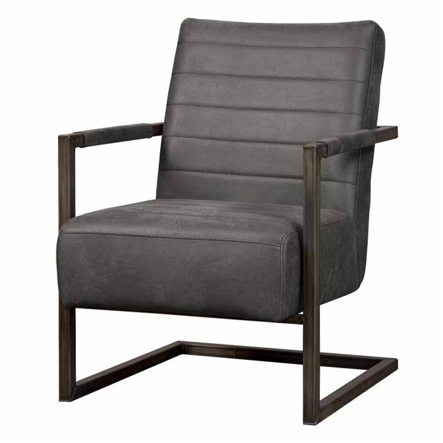 Tower Living Fauteuil Rocca – Microleder Bull – Industrieel