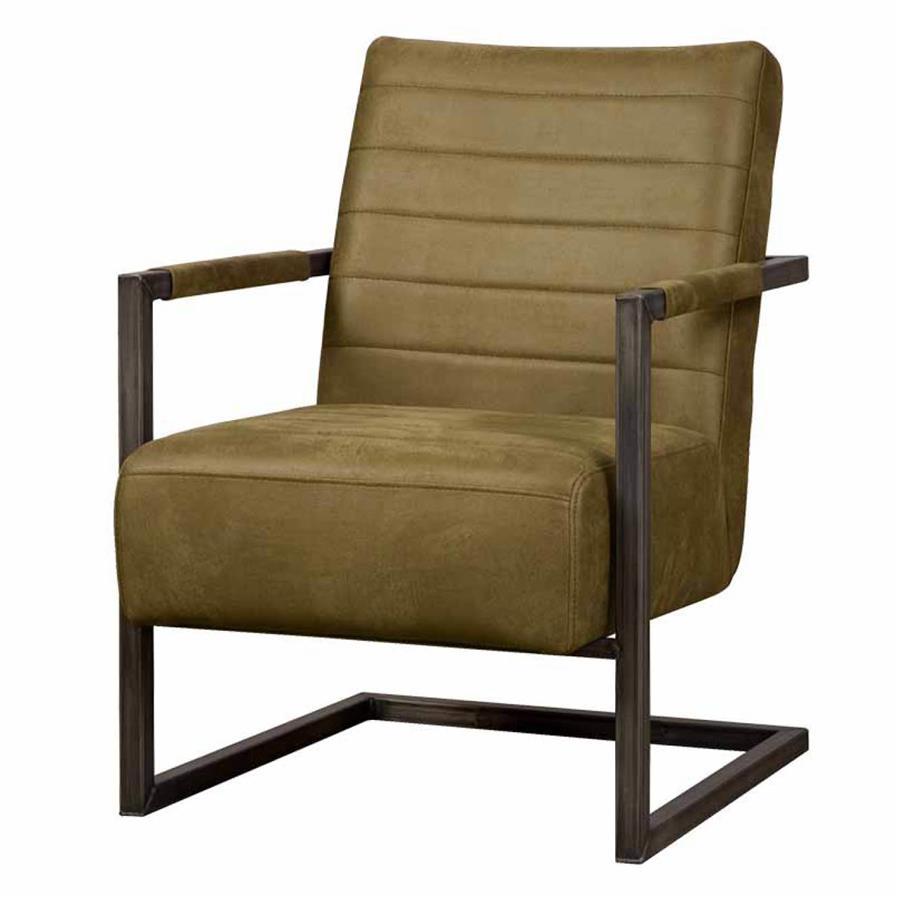 Tower Living Fauteuil Rocca – Microleder Bull – Industrieel