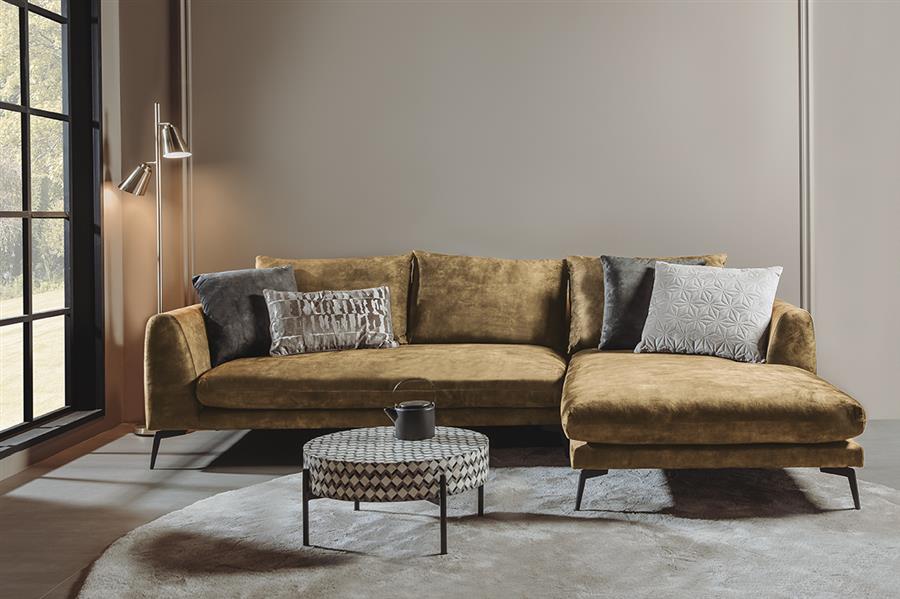 ower Living Hoekbank Nottingham – 2,5-Zits met Chaise Longue Rechts – Adore Stof