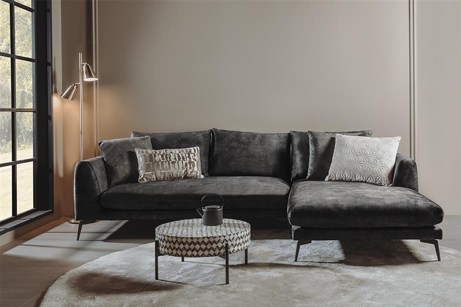 ower Living Hoekbank Nottingham – 2,5-Zits met Chaise Longue Rechts – Adore Stof