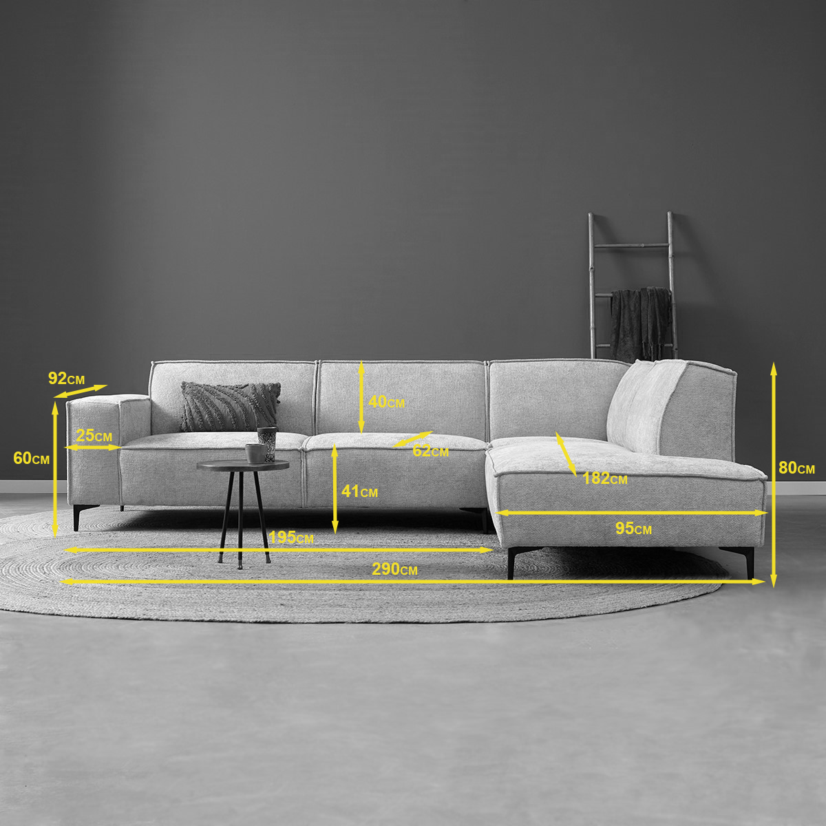 PEPP interiors RIVER U-opstelling met CL links - Majestic 607