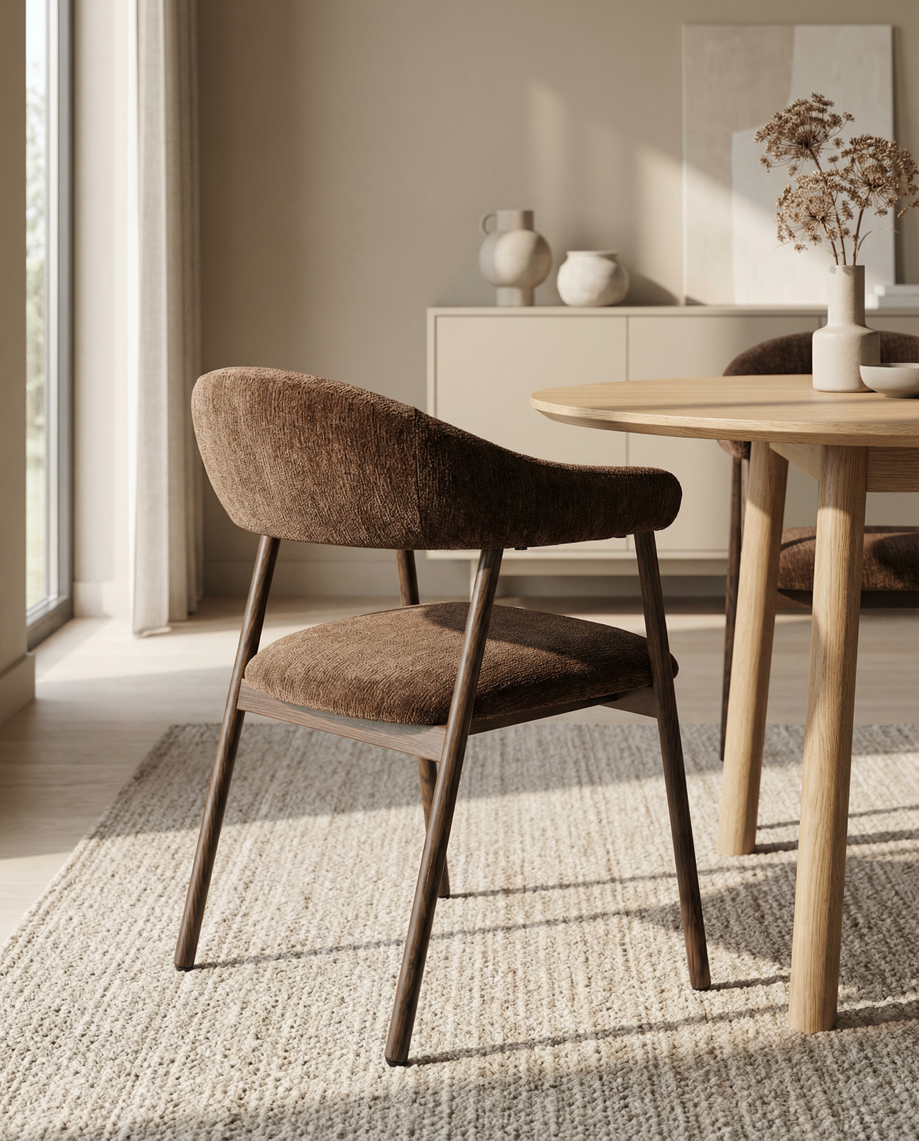 Japandi Eetkamerstoel Desido Walnoot