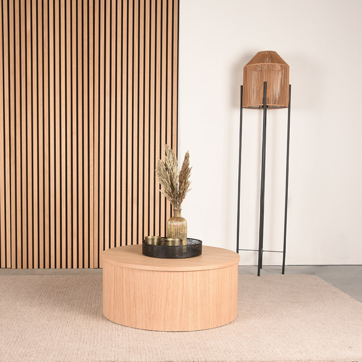 LABEL51 Salontafel Oliva – Natuurlijke Eiken Look – Compact & Stijlvol 70 cm