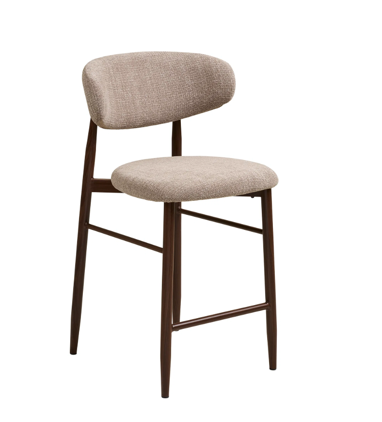 Levanto Barstoel - Sand – Walnut Houten Look