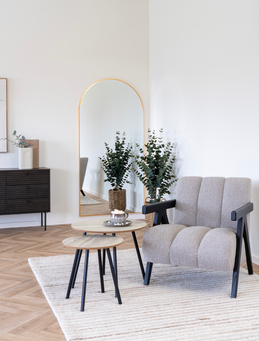 House Nordic Fauteuil Florence – Bruin Polyester