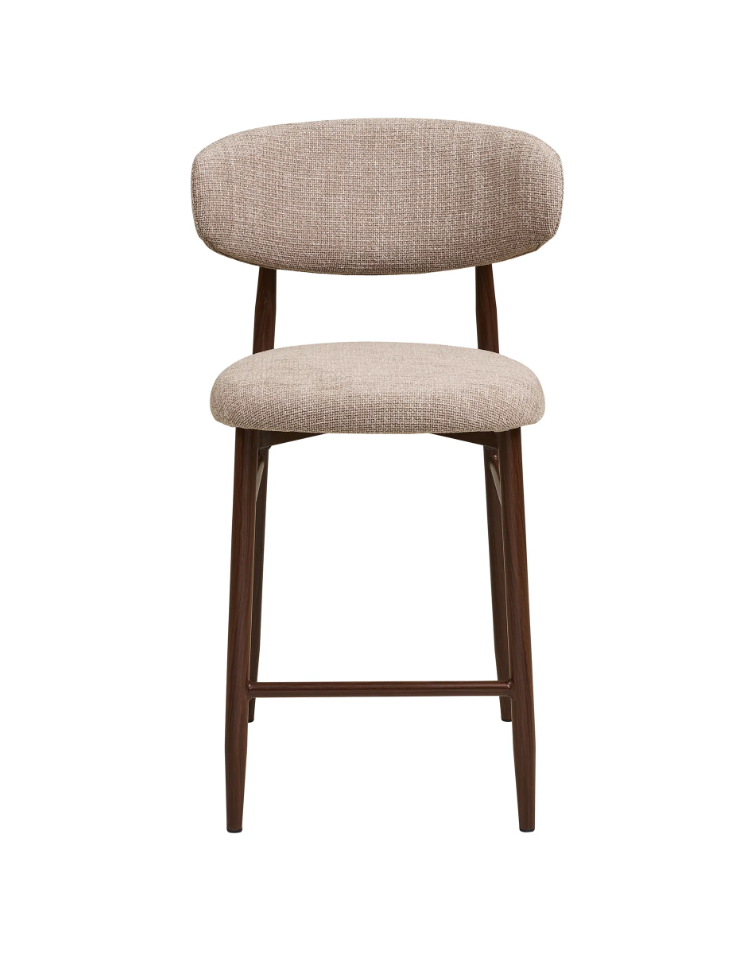 Levanto Barstoel - Sand – Walnut Houten Look