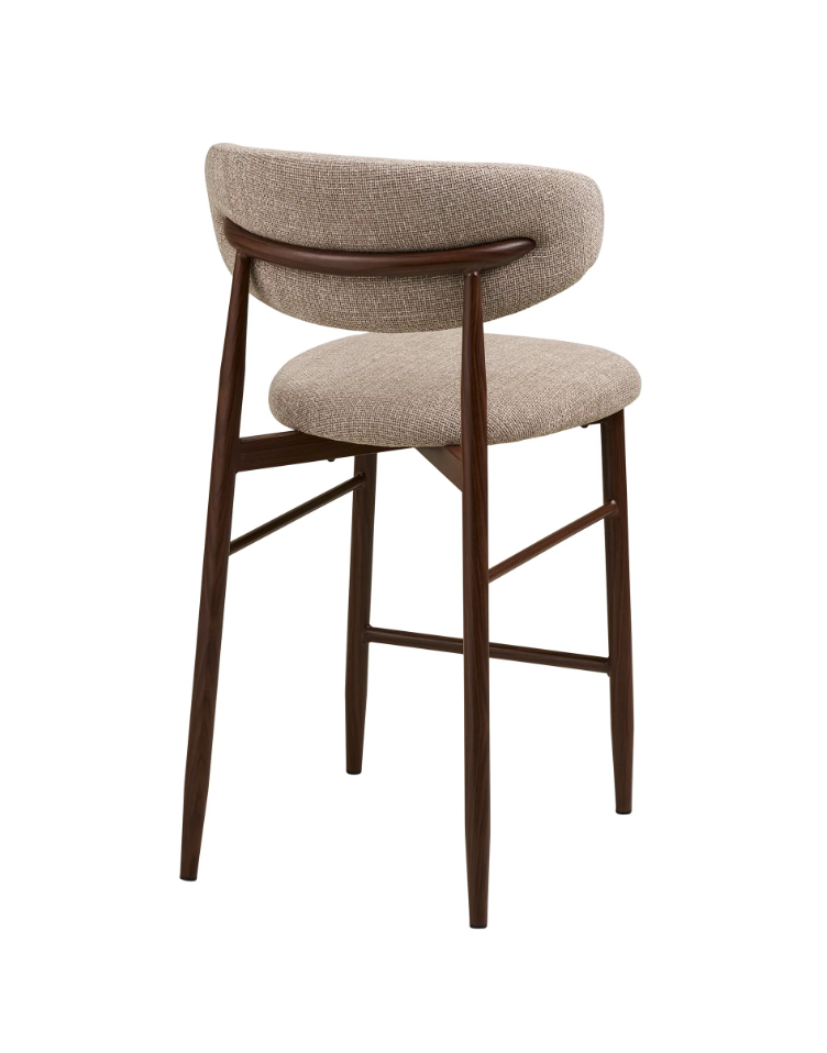 Levanto Barstoel - Sand – Walnut Houten Look