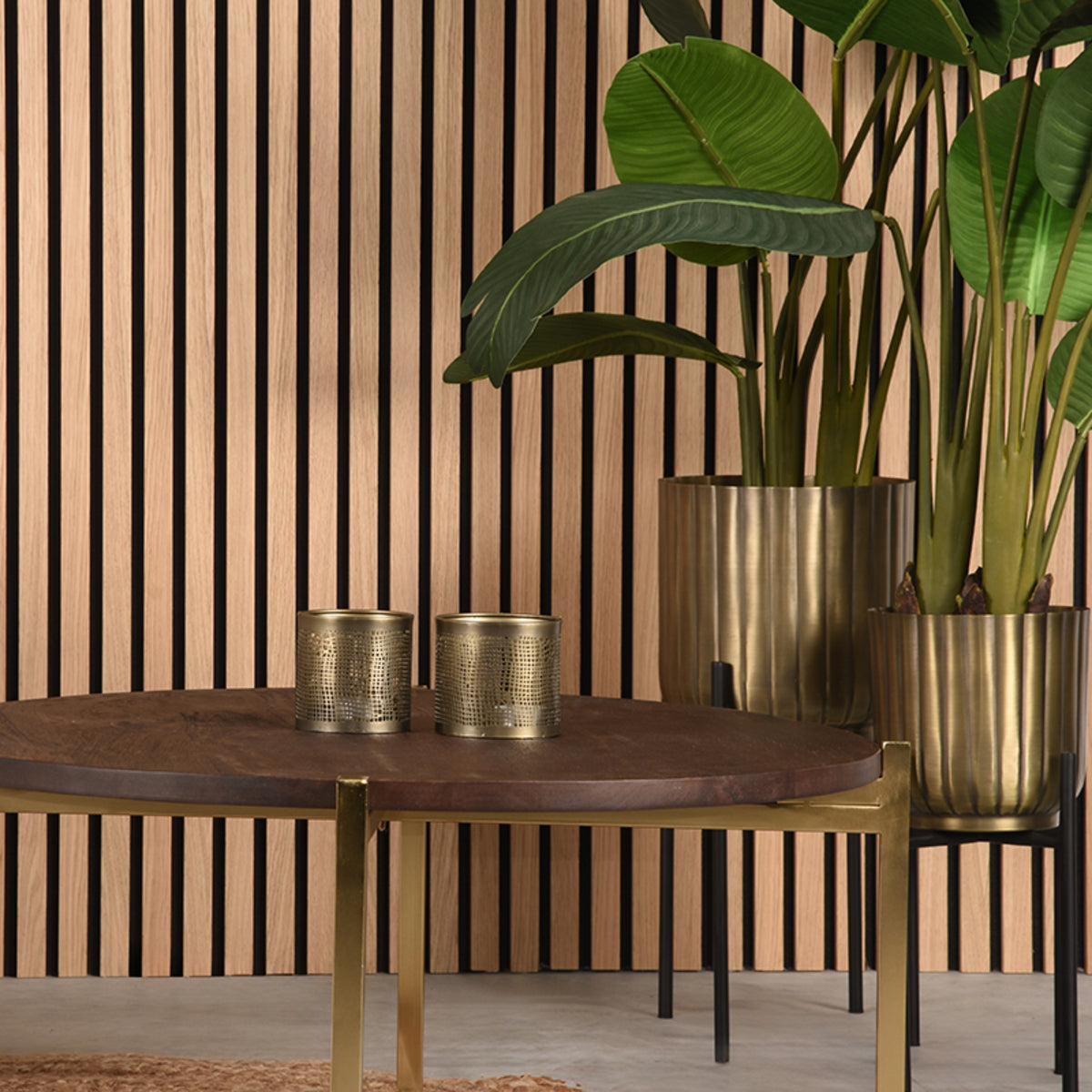 LABEL51 Kaarsenhouders - Antiek goud - Metaal - M