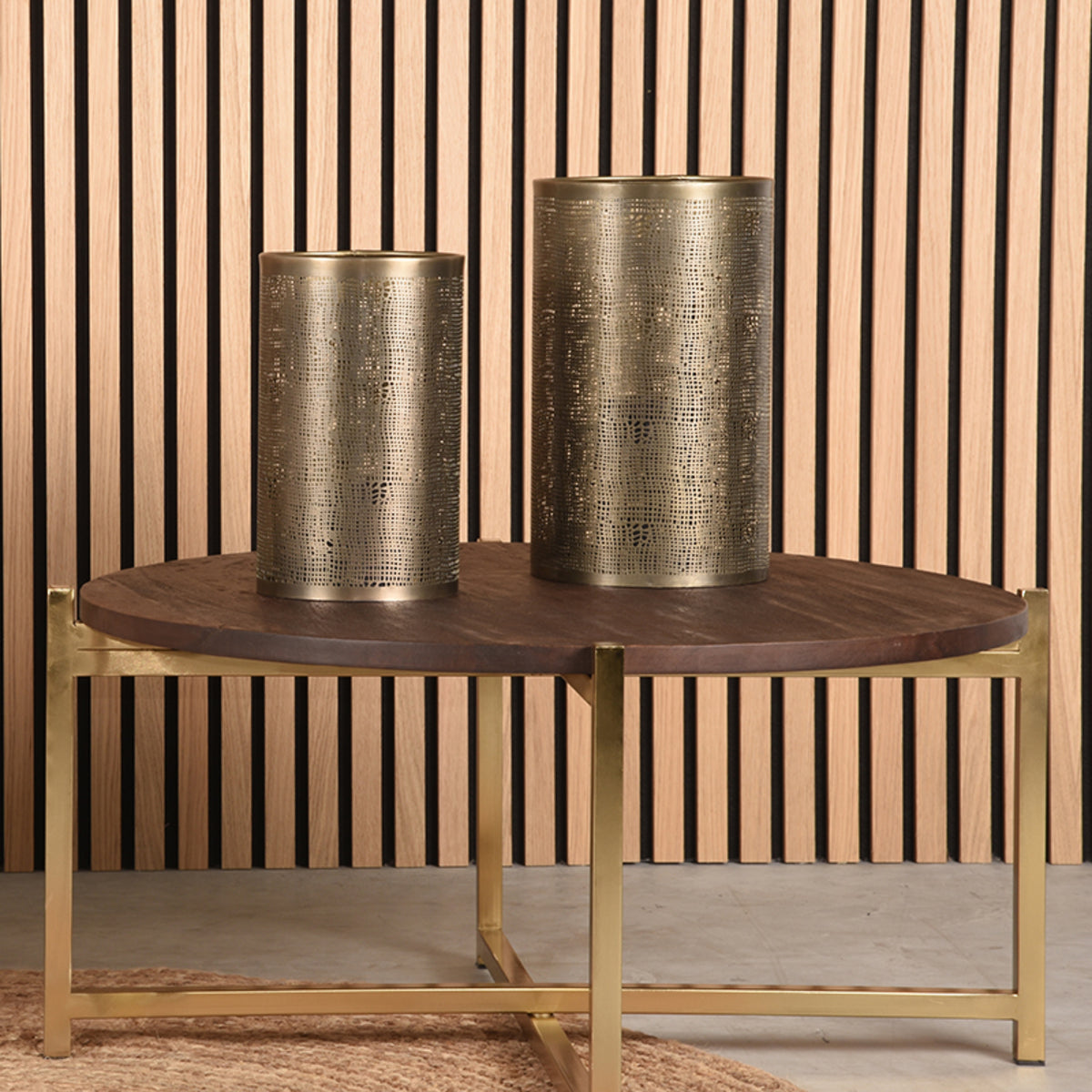 LABEL51 Kaarsenhouders - Antiek goud - Metaal - L