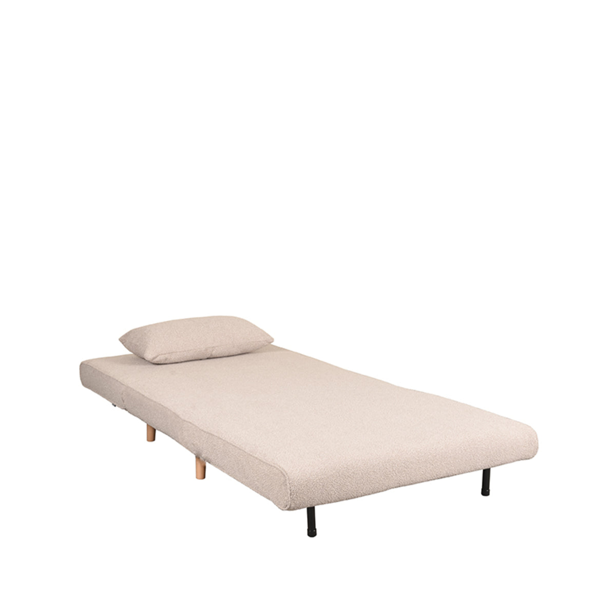 LABEL51 Slaapbank Single - Naturel - Boucle - Single | Naturel Poot