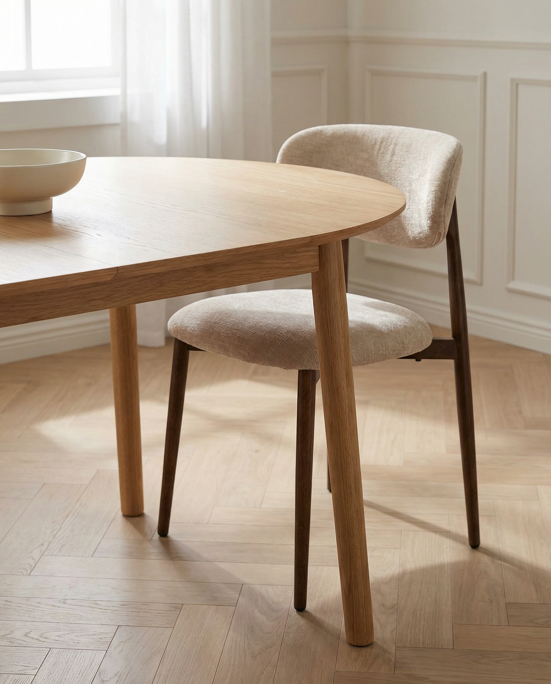 Japandi Uitschuifbare Eettafel Naturel