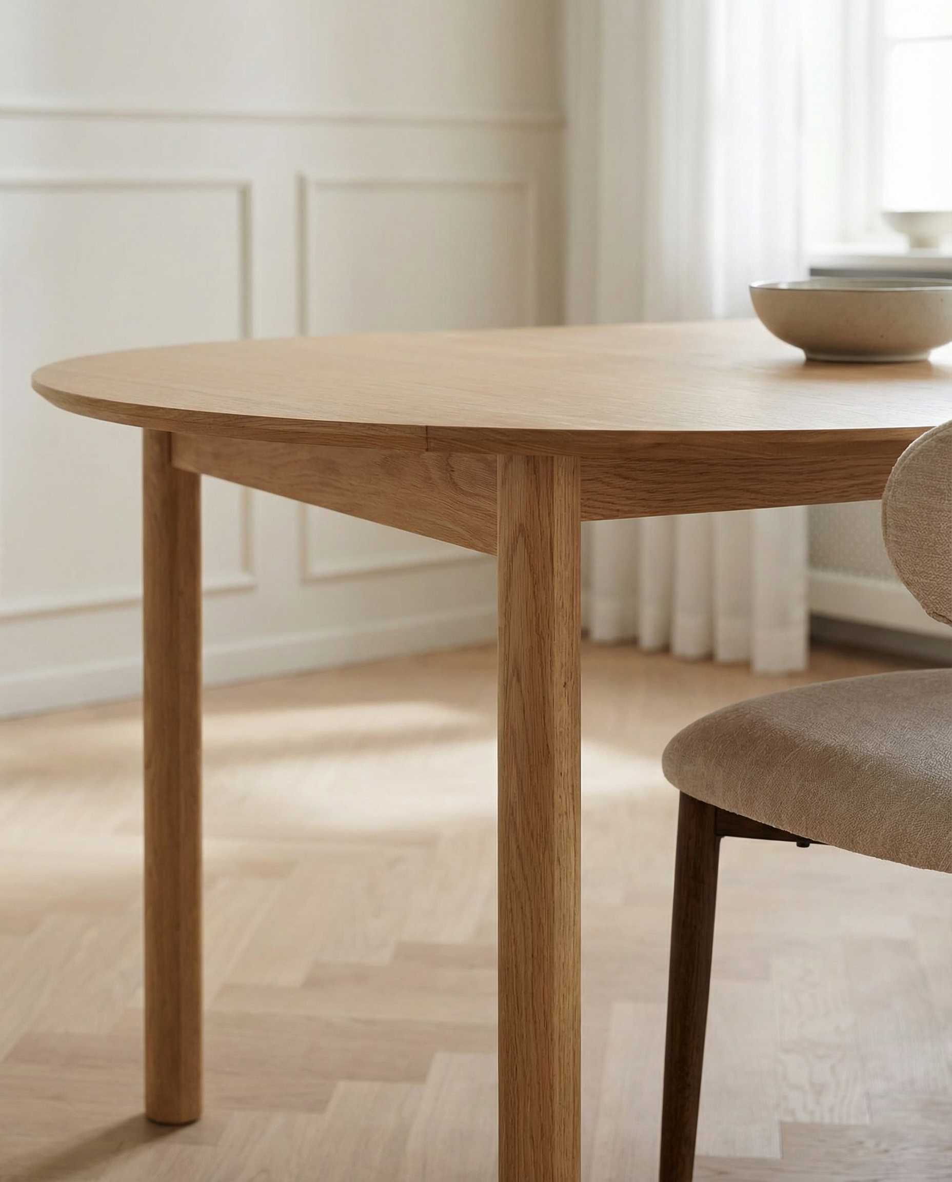 Japandi Uitschuifbare Eettafel Naturel