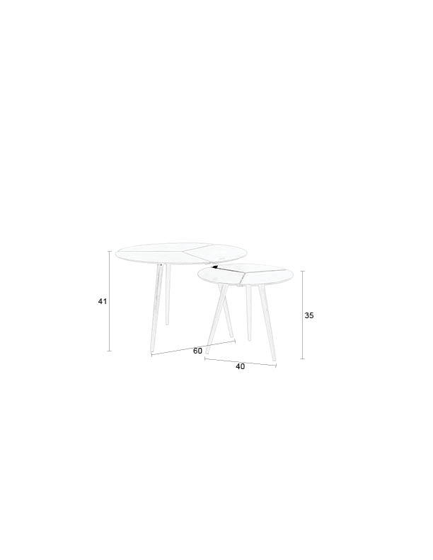 Kourdeboer Bijzettafel Set van 2