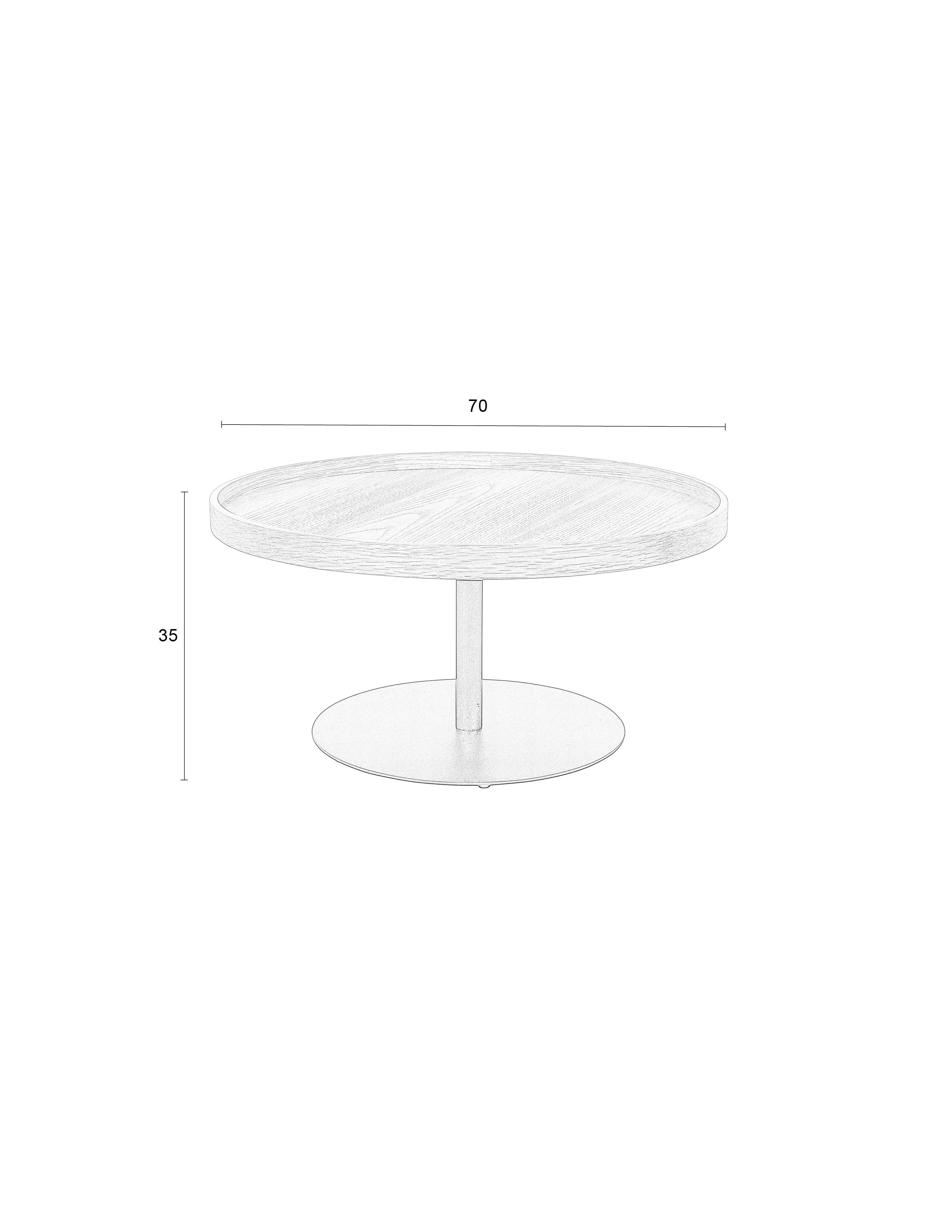 Side Table Yuri Black L