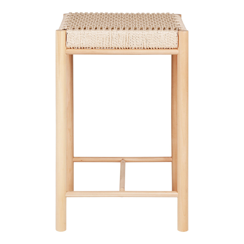 Abano Counter Chair - Counter Chair in poplar with natural wicker seat, natural