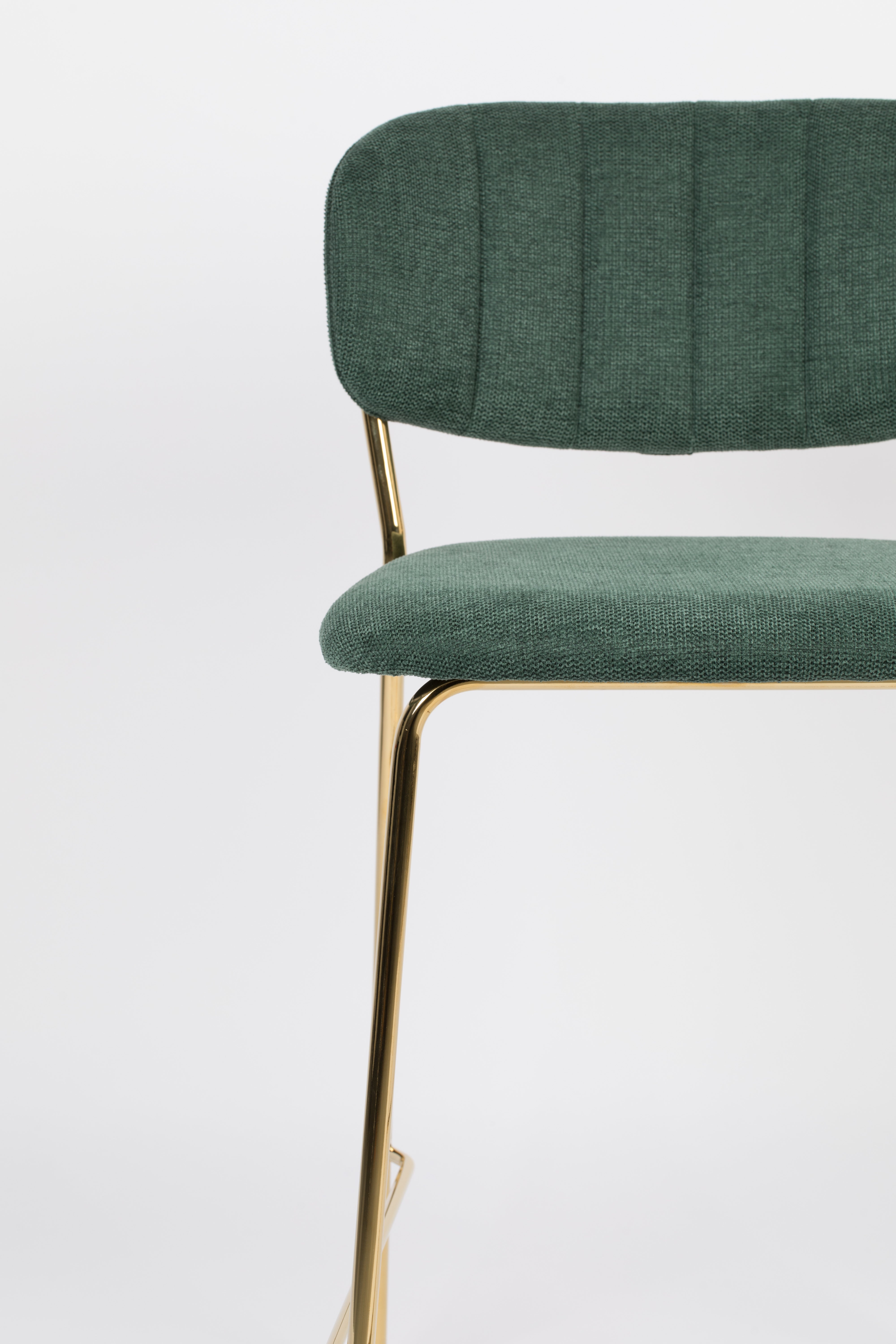 Counter Stool Jolien Gold/Dark Green