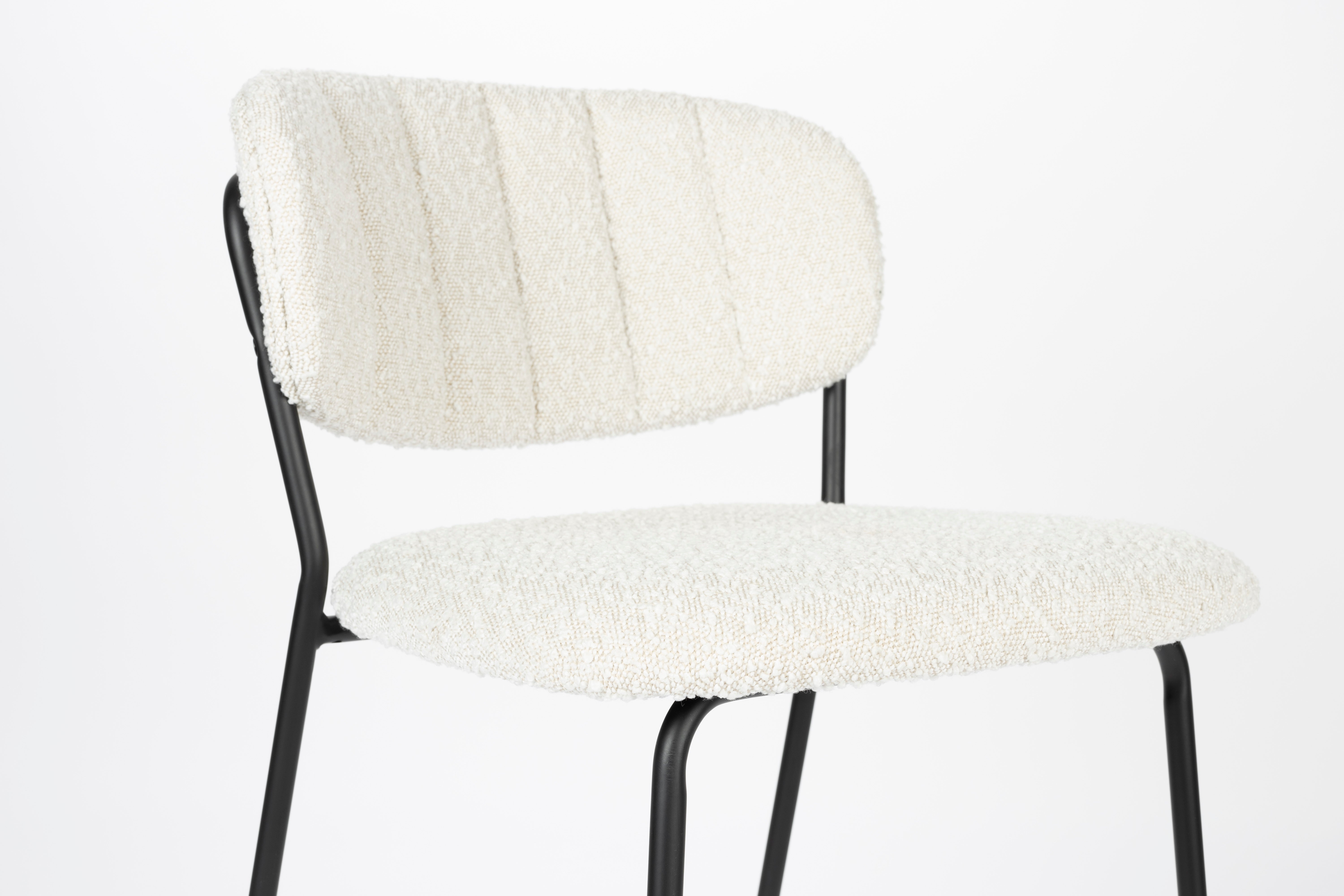Counter Stool Jolien Black/Bouclé
