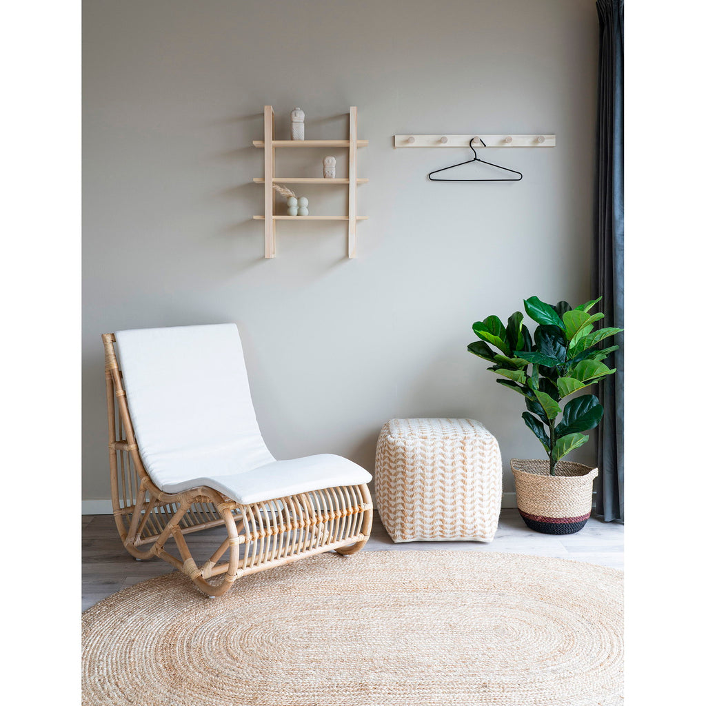 Bombay Rug - Rug in braided jute, nature, oval, 140x200 cm