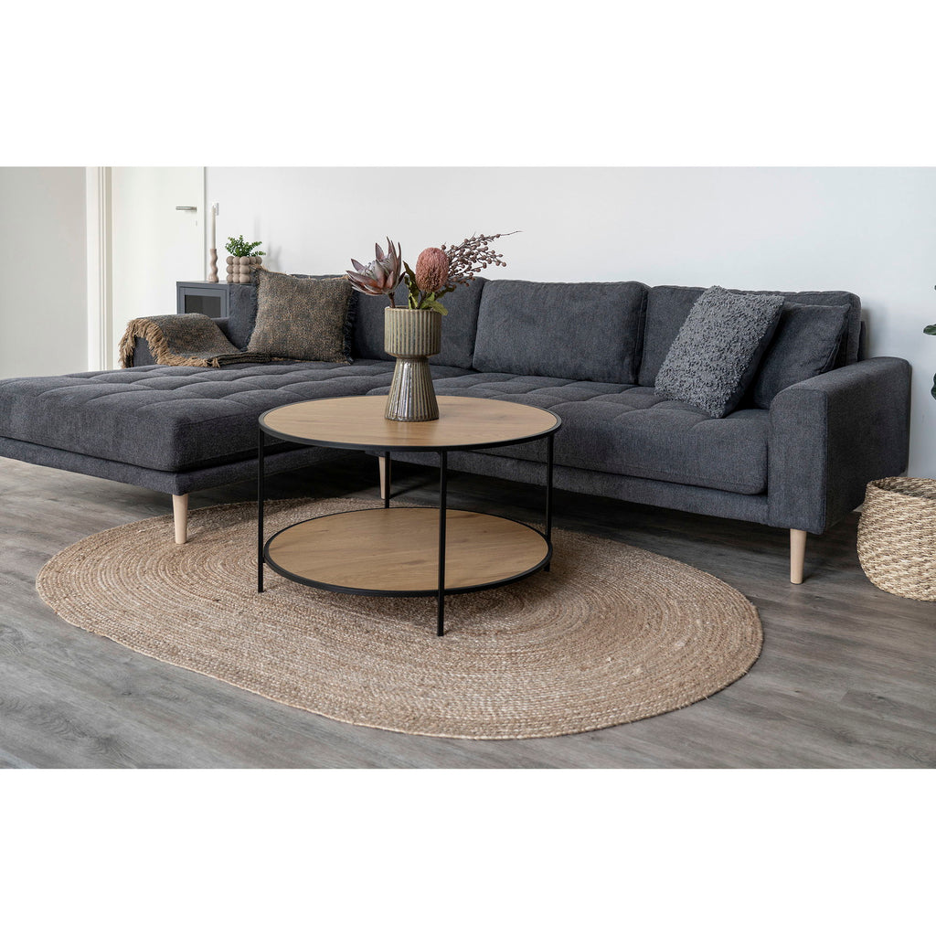 Bombay Rug - Rug in braided jute, nature, oval, 140x200 cm