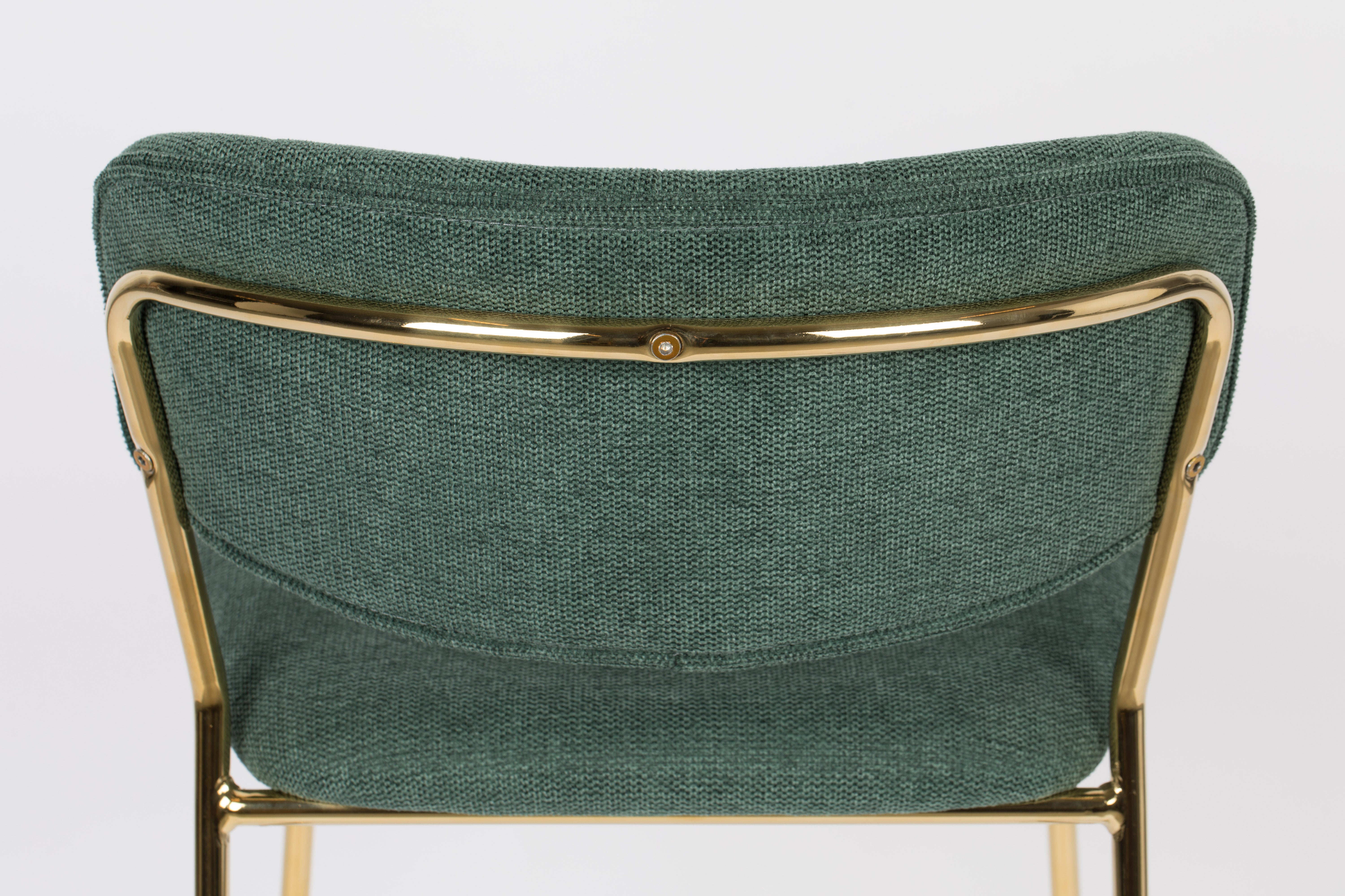 Counter Stool Jolien Gold/Dark Green