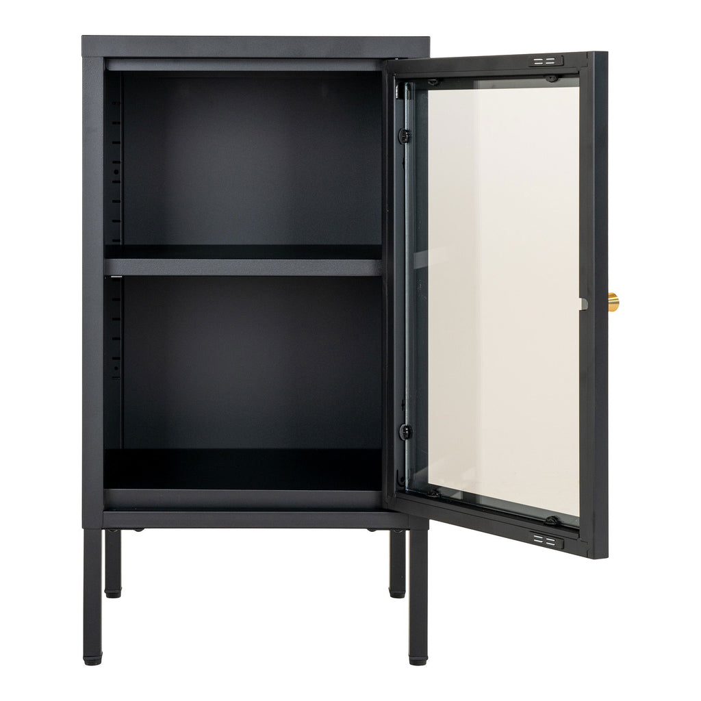 Dalby Cabinet - Cabinet with glass door, black