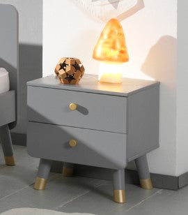 Deze BILLY-combinatie bestaat uit het tijdloze grijze BILLY-bed (90x200cm) en de bijpassende tijdloze grijze nachttafel.