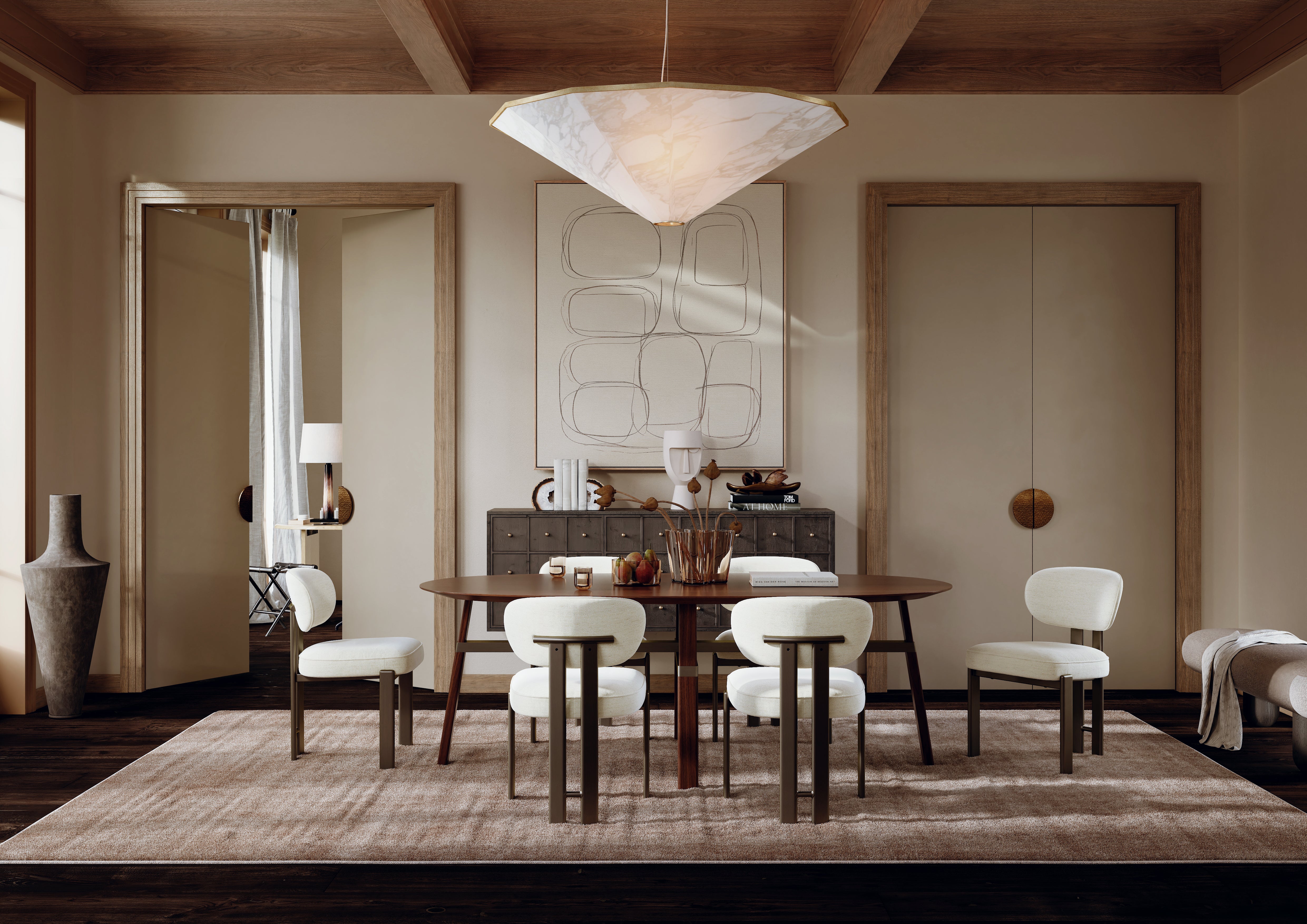 DUCA Eetkamerstoel - Japandi en Scandinavisch Design - Zonder Armleuning