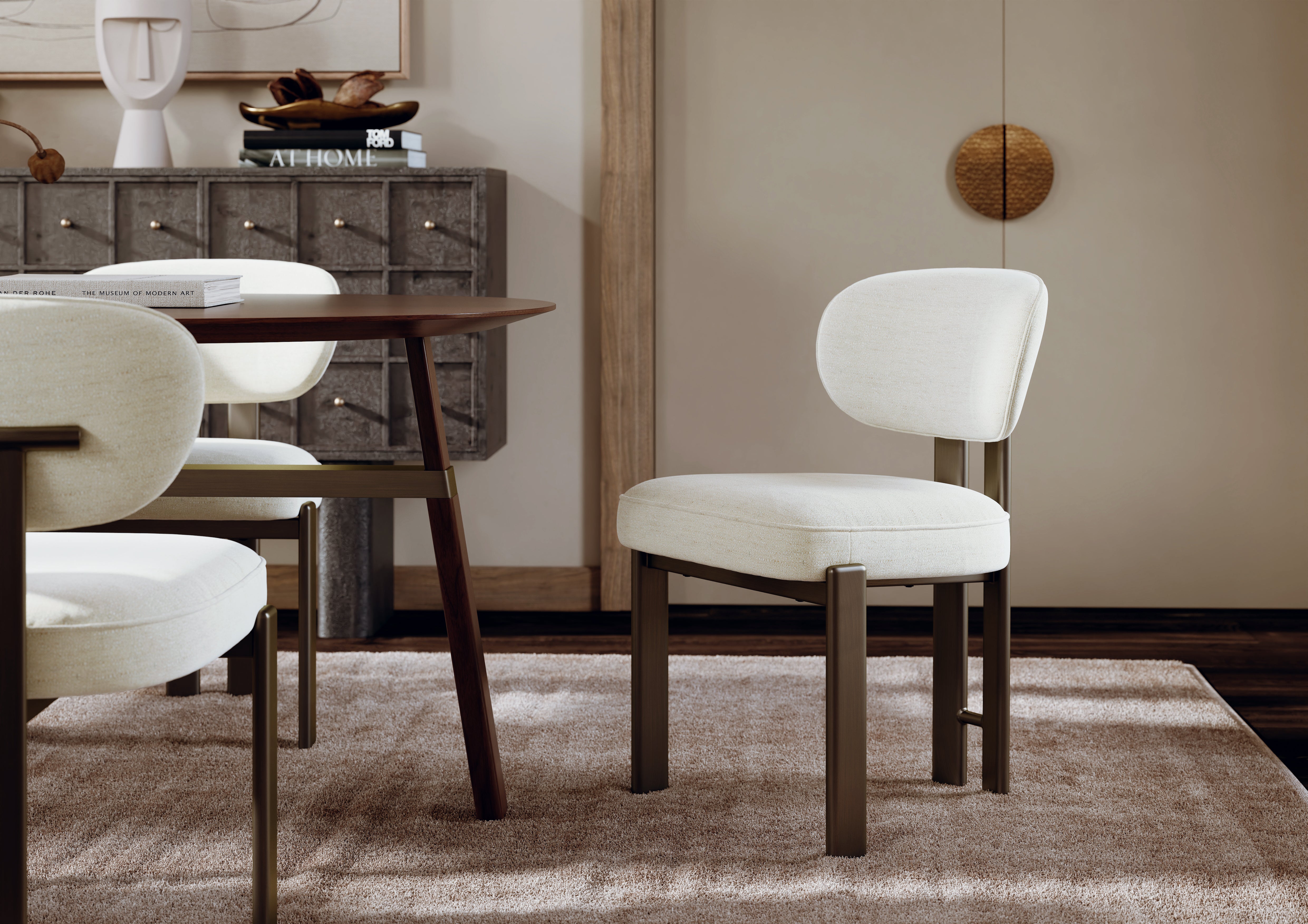 DUCA Eetkamerstoel - Japandi en Scandinavisch Design - Zonder Armleuning