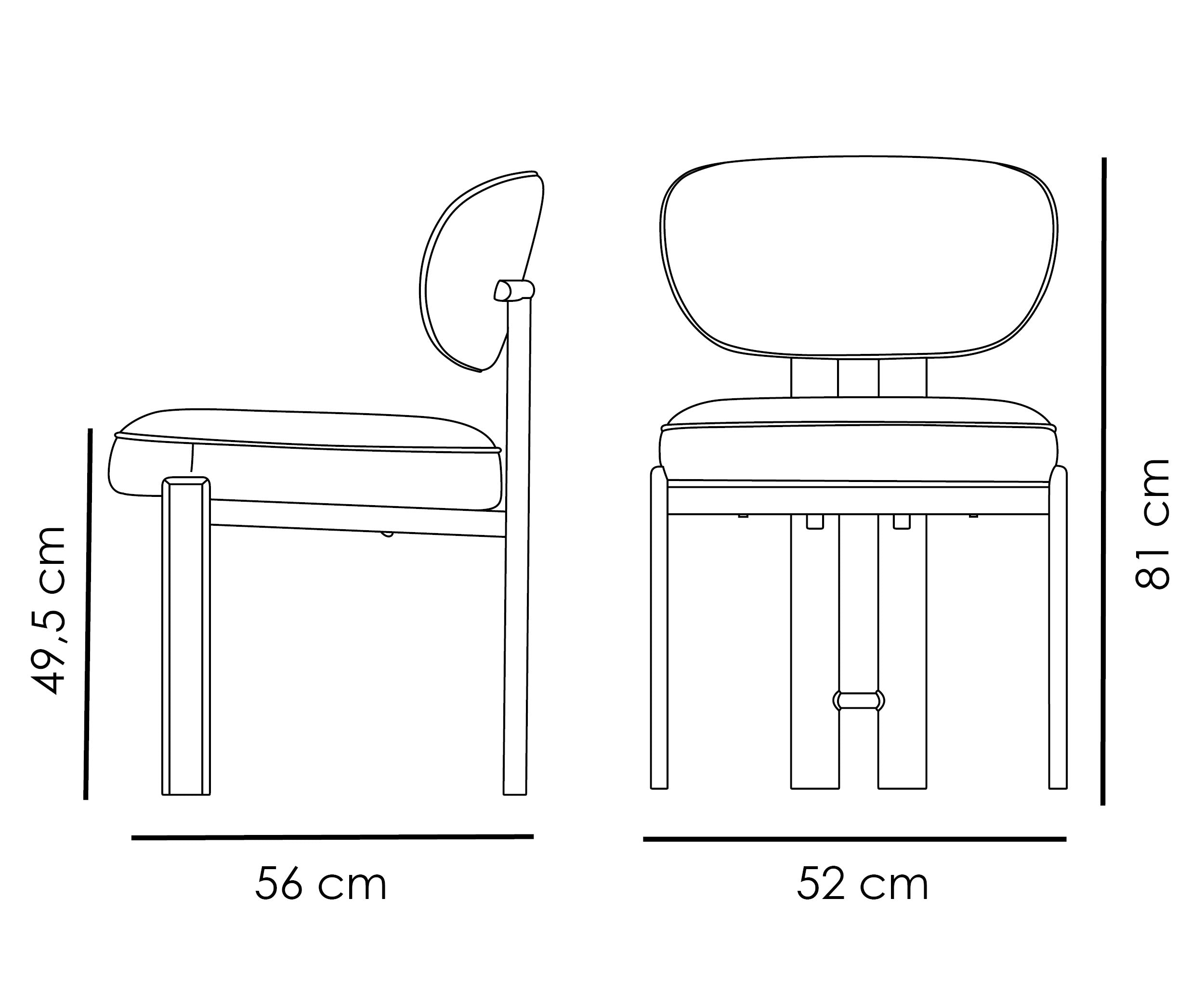 DUCA Eetkamerstoel - Japandi en Scandinavisch Design - Zonder Armleuning