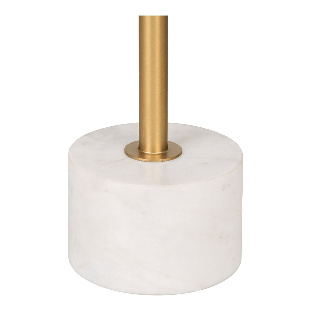 Lecco Side table - Side table in brass and marble Ø41x58 cm