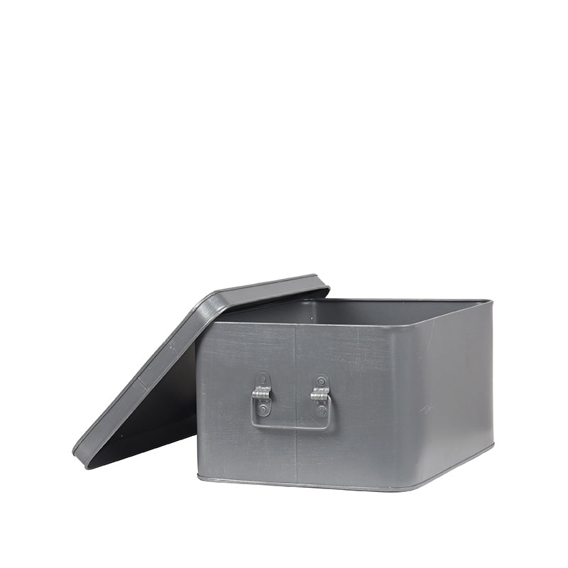 LABEL51 Media Opbergkist - Grijs - Metaal - XL