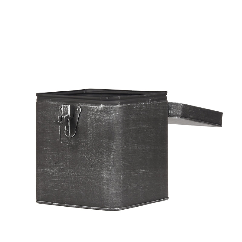 LABEL51 Opbergkist - Antiek grijs - Metaal - XL 18x19x21 cm