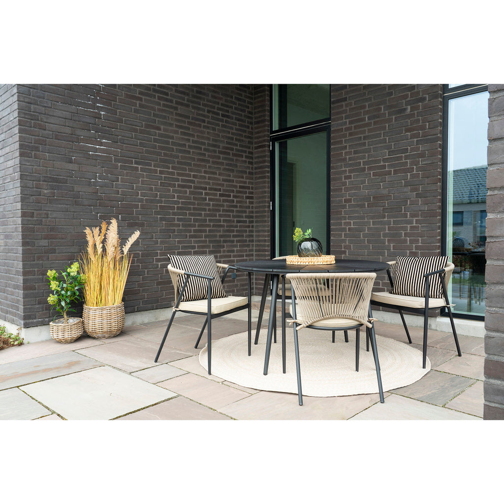 Menorca tapijt - tapijt van 100% gerecycled plastic, zand, Ø180 cm