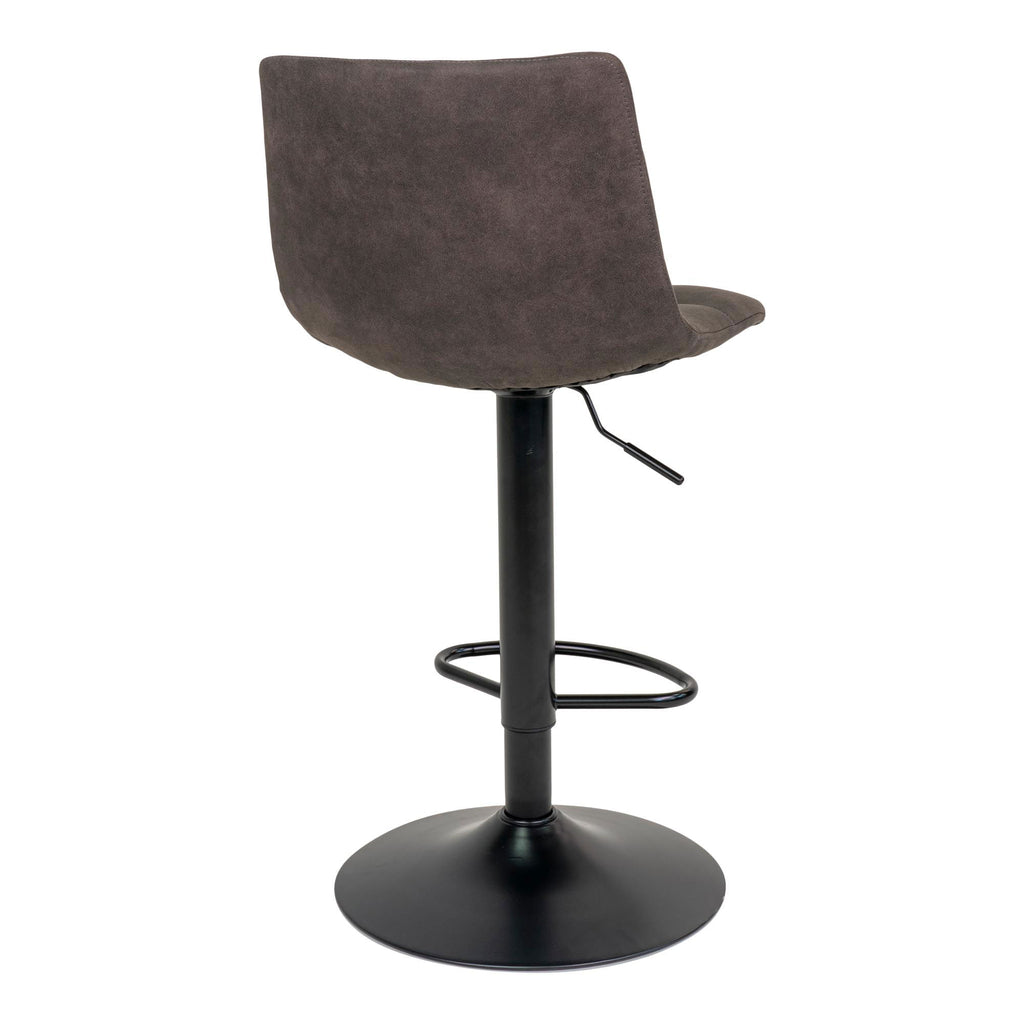Middelfart Bar Chair - Bar chair in dark grey with black legs (set of 2)