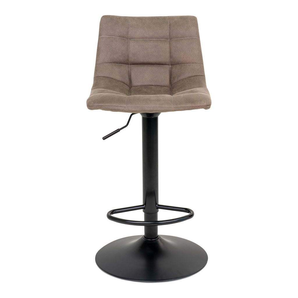 Middelfart Bar Chair - Bar chair in light brown with black legs (set of 2)