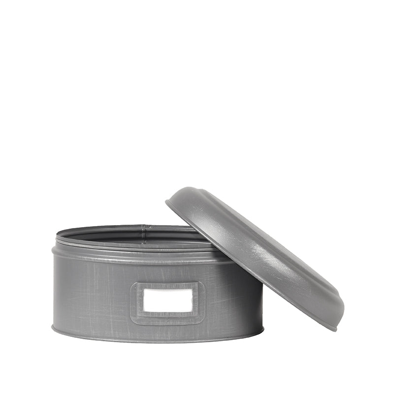 LABEL51 Opbergblik - Antiek grijs - Metaal - L - 22x22x12 cm