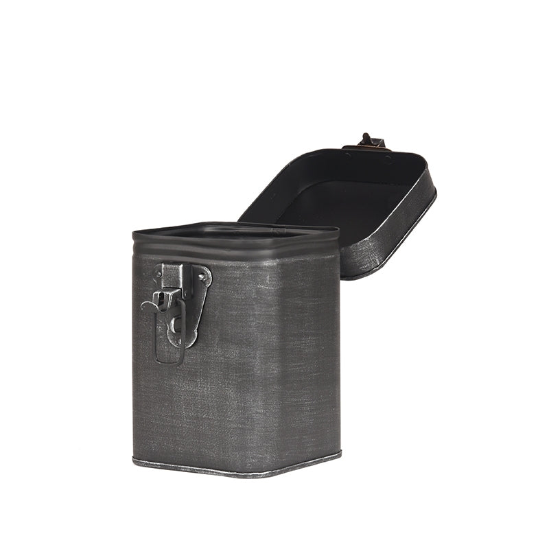 LABEL51 Opbergkist - Antiek grijs - Metaal - M - 12x12x17 cm