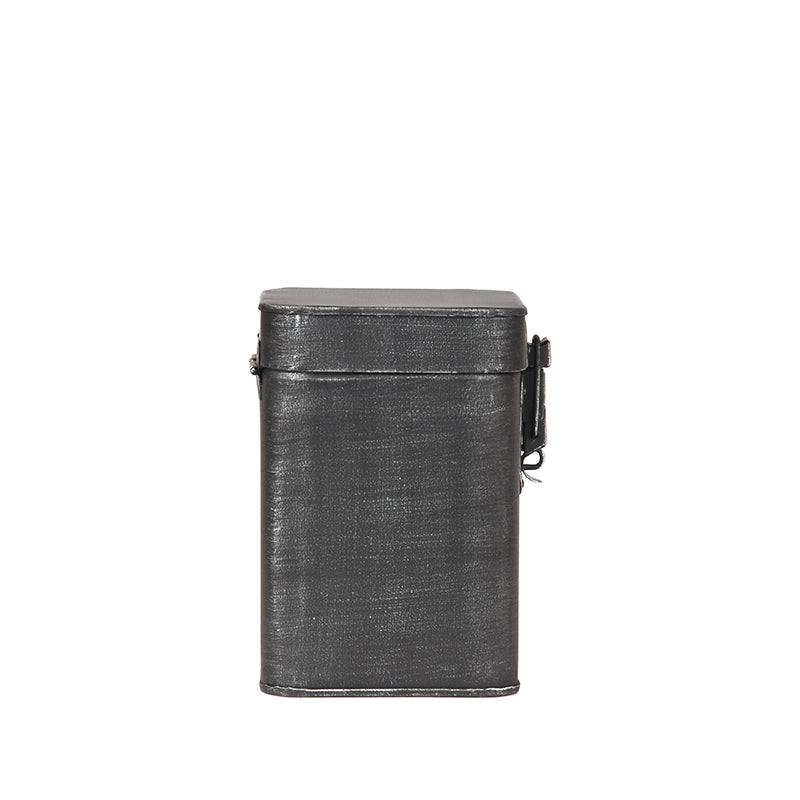 LABEL51 Opbergkist - Antiek grijs - Metaal - M - 12x12x17 cm