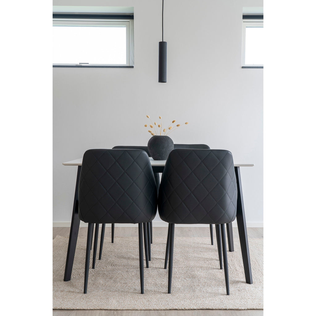 Paris Pendant - Lamp in black with a 120 cm fabric cord Bulb: GU10/5W LED IP20