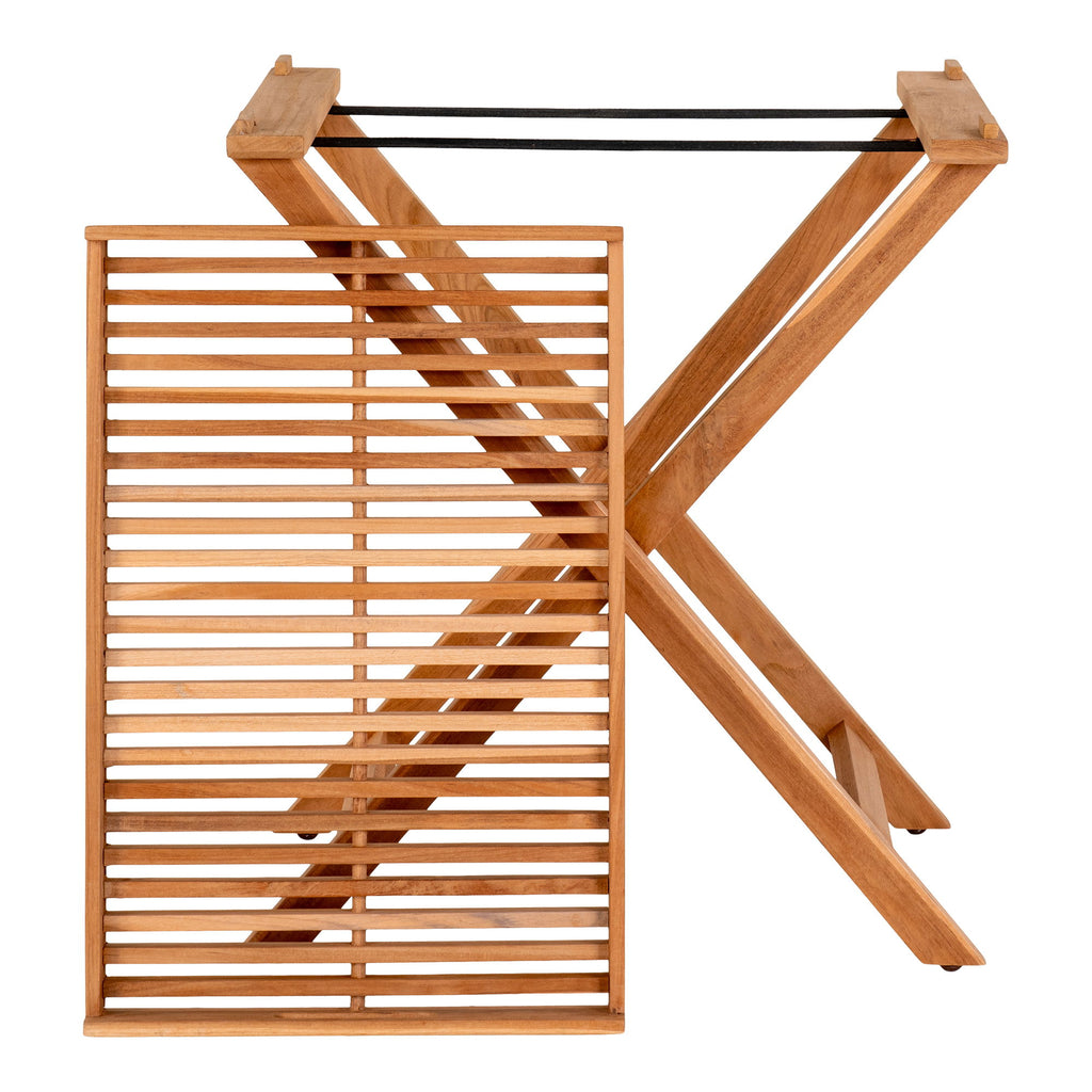 House Nordic Ronda Dienbladtafel – Teakhout – Naturel – 60×40×70 cm