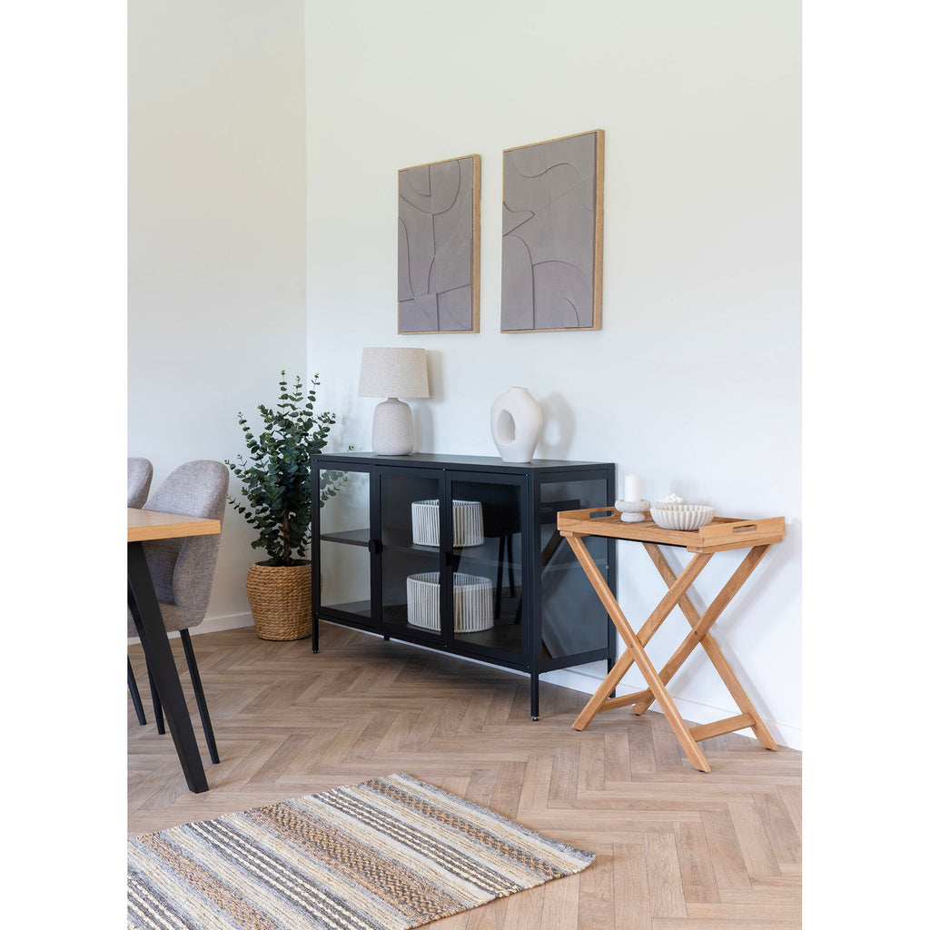 House Nordic Ronda Dienbladtafel – Teakhout – Naturel – 60×40×70 cm